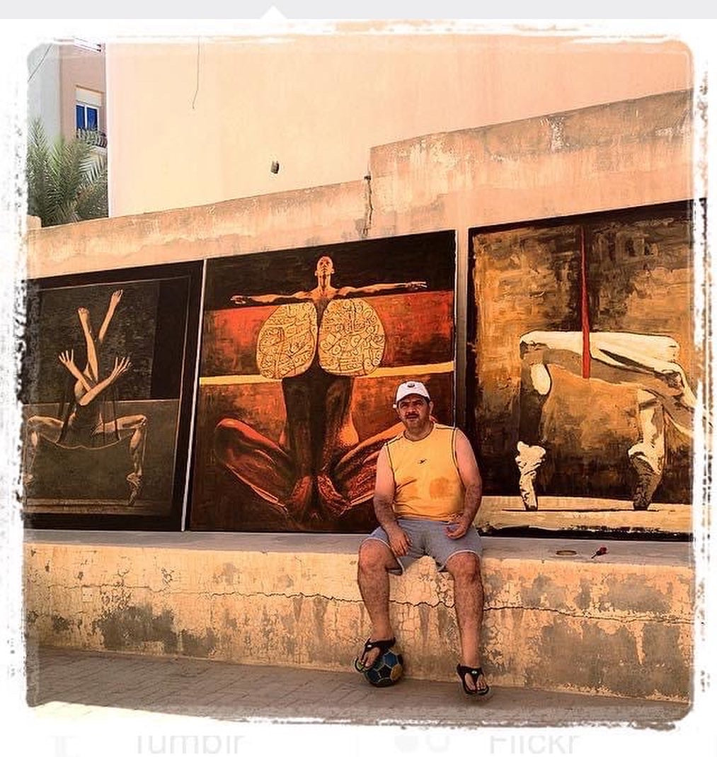 Acrylic Paintings — Dancing Figures & Arabic Calligraphy
