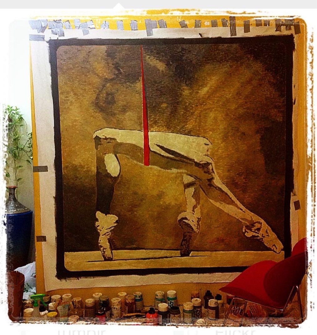 Acrylic Paintings — Dancing Figures & Arabic Calligraphy