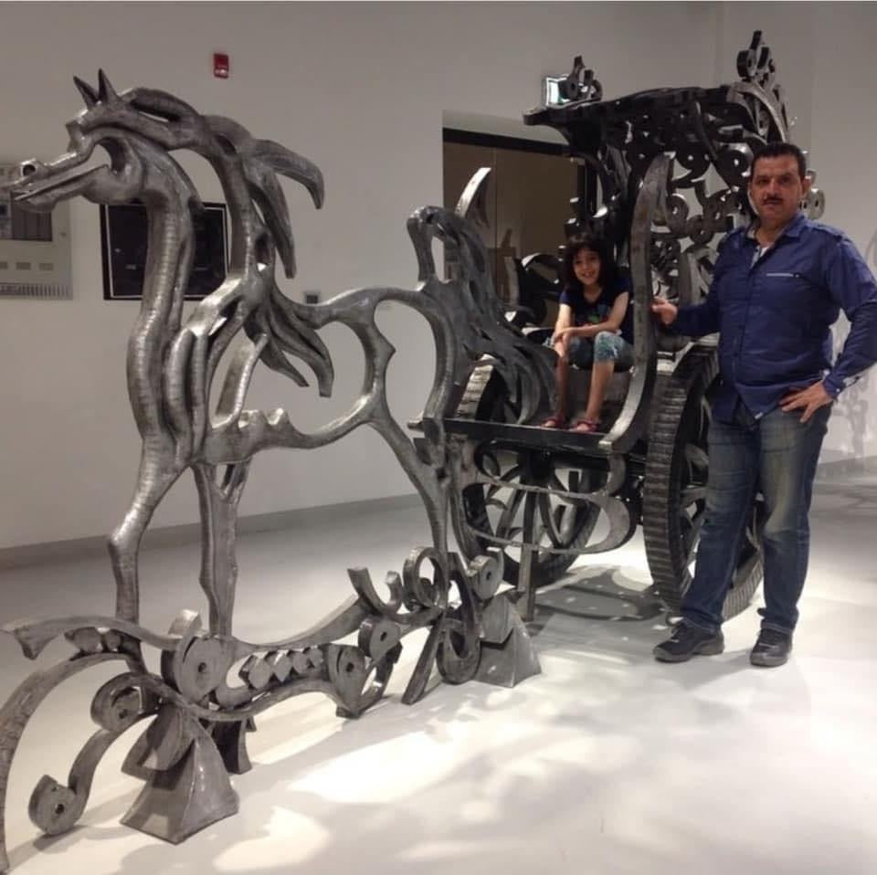 Dancing Horses & Arabic Letters — Sculpture by Ahmed Allawi