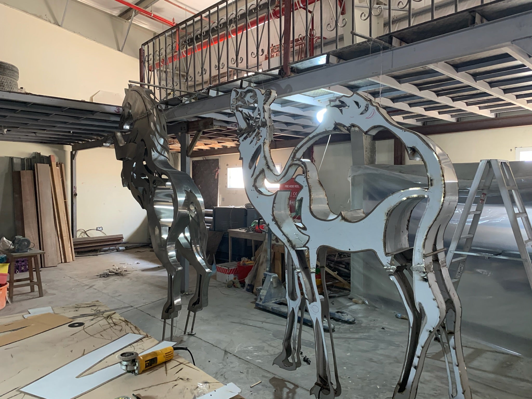 Steel Sculptures — Arabic Calligraphy & Horses