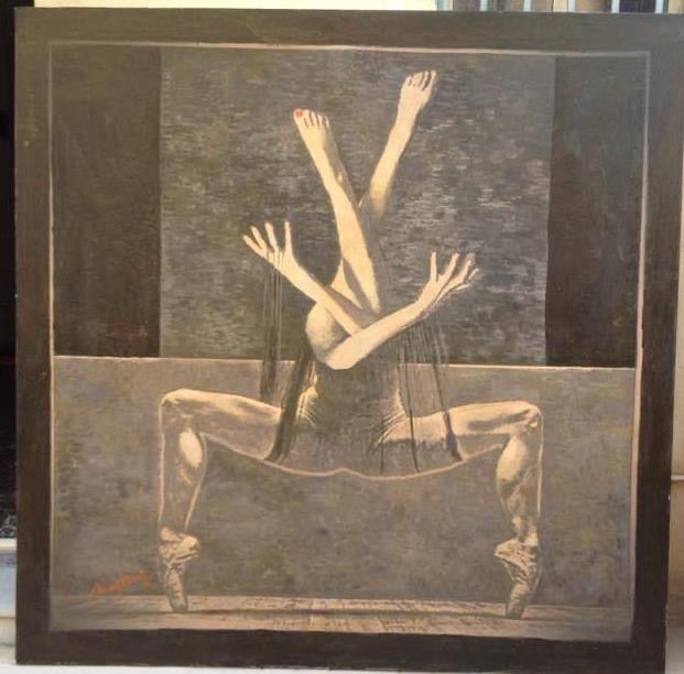 Acrylic Paintings — Dancing Figures & Arabic Calligraphy