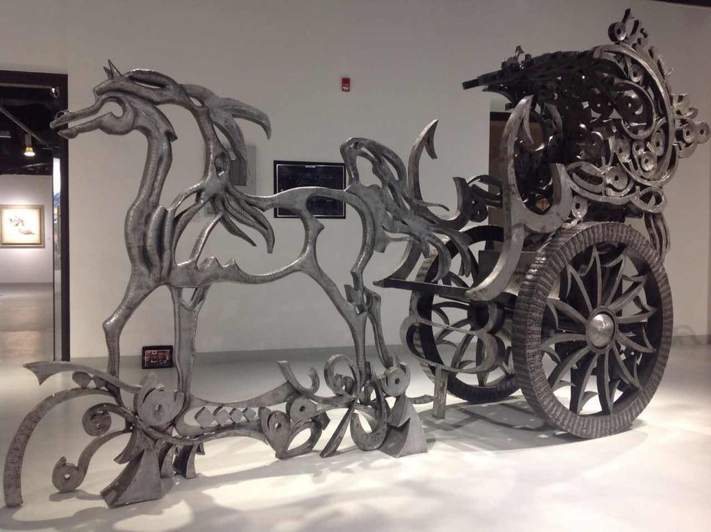 Dancing Horses & Arabic Letters — Sculpture by Ahmed Allawi