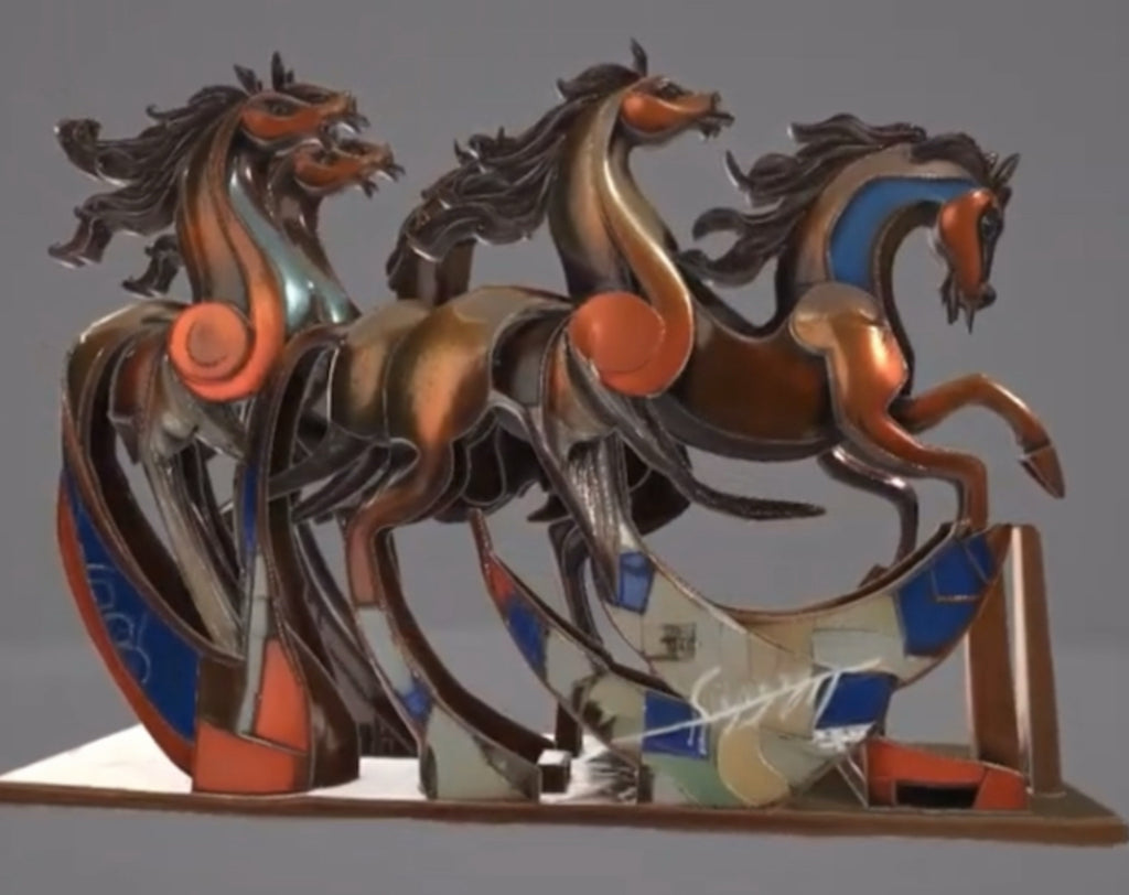 Golden Horses Sculpture — Islamic Cities