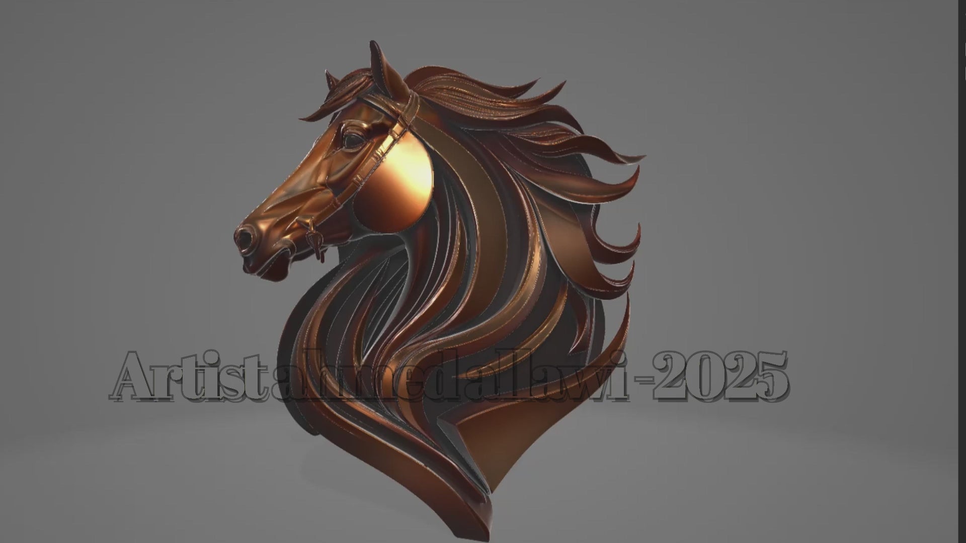 Arabic Letters & The Dancing Horse — Sculpture by Ahmed Allawi