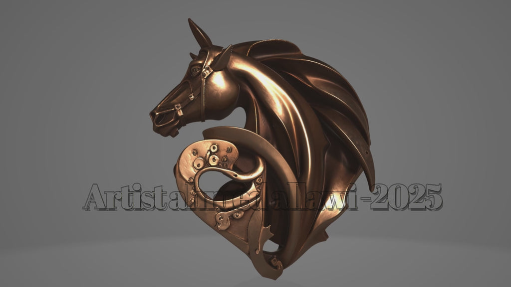 Arabic Letters & The Dancing Horse — Sculpture by Ahmed Allawi