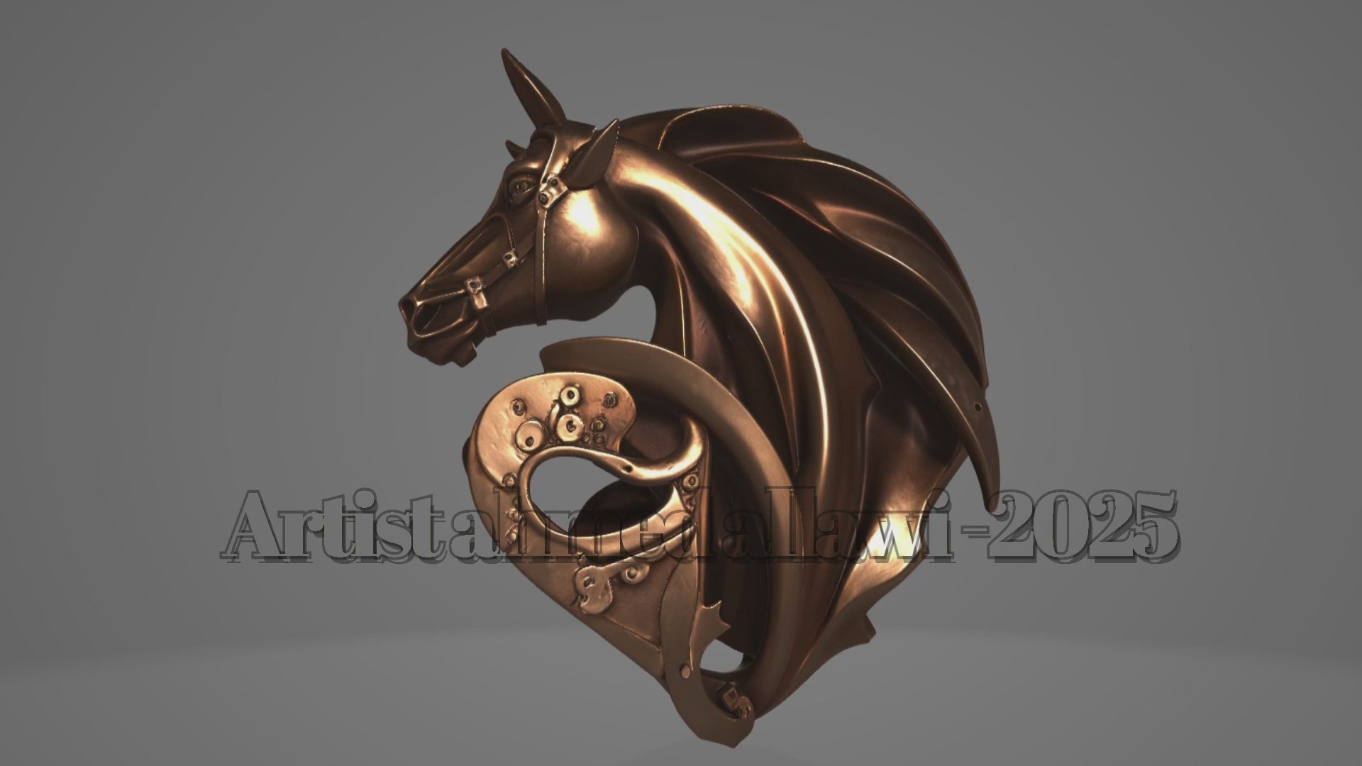 Arabic Letters & The Dancing Horse — Sculpture by Ahmed Allawi
