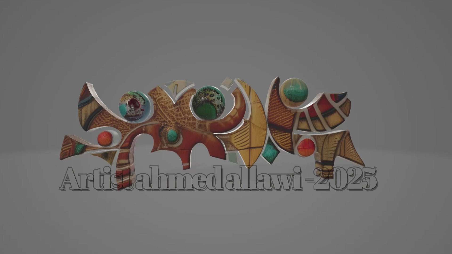 Arabic Letters & The Dancing Horse — Sculpture by Ahmed Allawi
