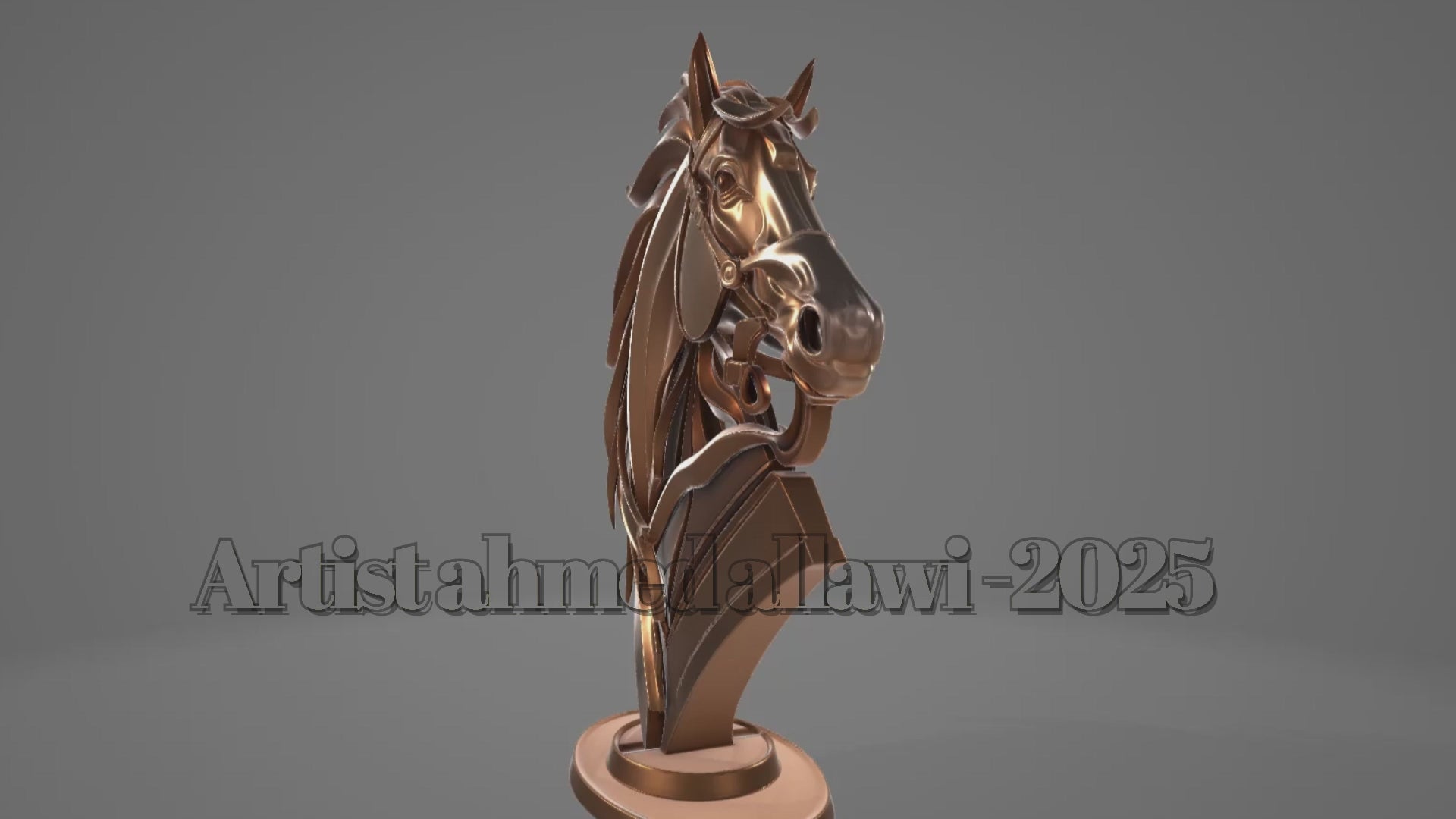 Arabic Letters & The Dancing Horse — Sculpture by Ahmed Allawi