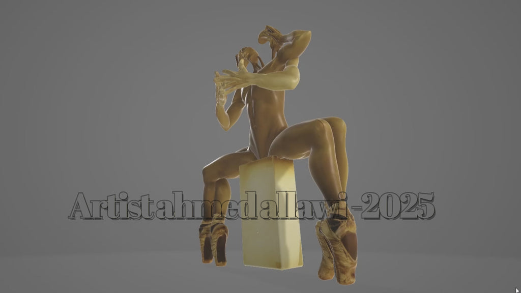 Arabic Letters & The Dancing Horse — Sculpture by Ahmed Allawi
